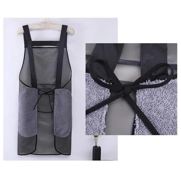 Adjustable Oil & Water-Proof Transparent Cooking Aprron